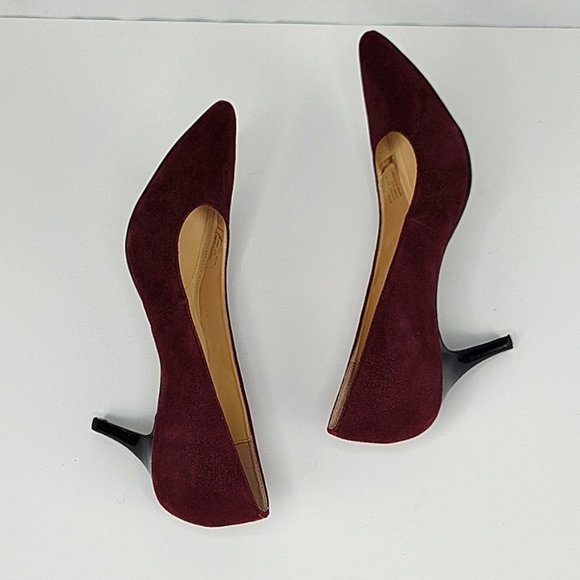 Calvin Klein Ashley Pointed Toe Pumps in Burgundy Size 8.5 - Picture 3 of 12